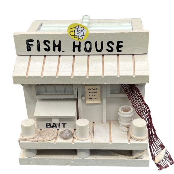 Vintage Wood Fish House Naples Florida 6 Coasters Complete Set Nautical Beachy - Picture 13 of 13